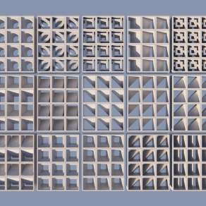 现代空心砖3D模型下载